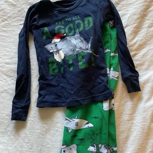 Shark Christmas pajama set